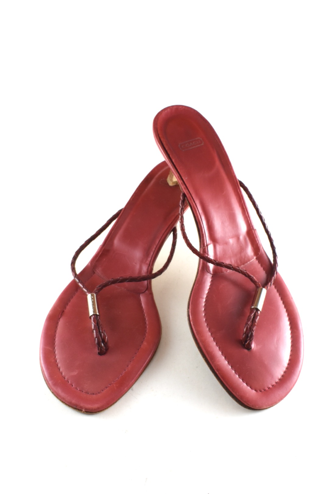 red coach sandals