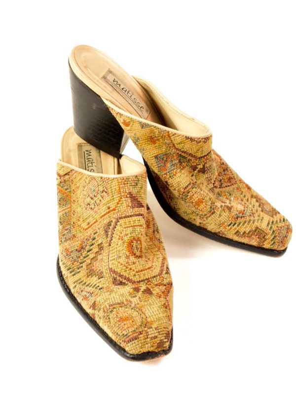 MATISSE tapestry look leather mules clogs shoes | Modaville