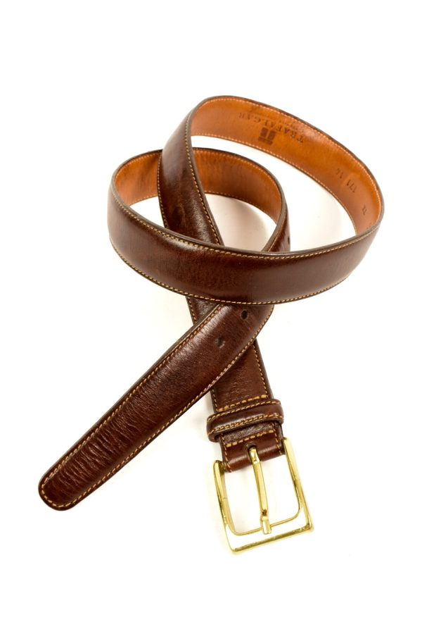Trafalgar 'Easton' Calfskin Brown Leather Belt 3506 Size 36 