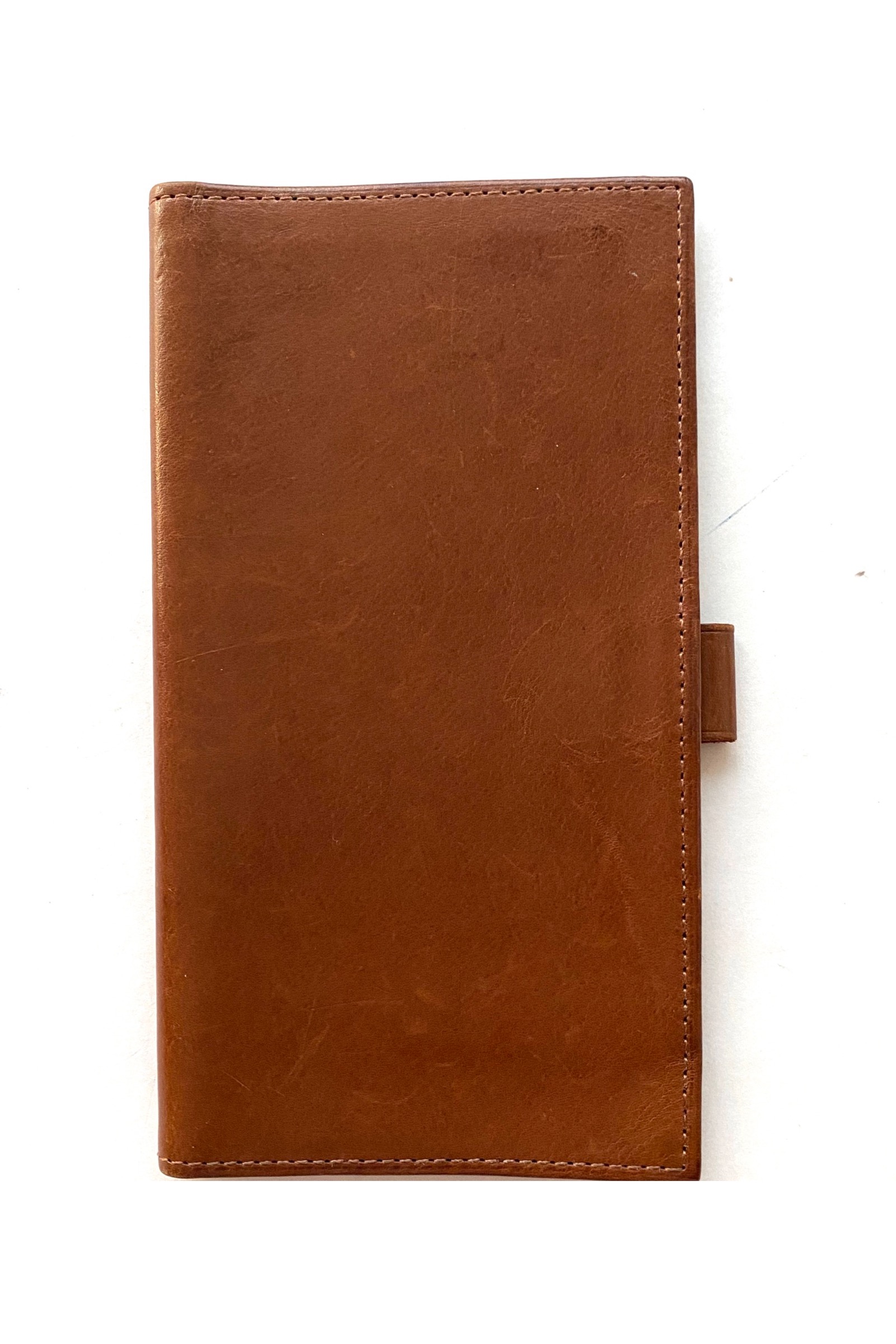 COACH light brown leather bifold checkbook cover | Modaville