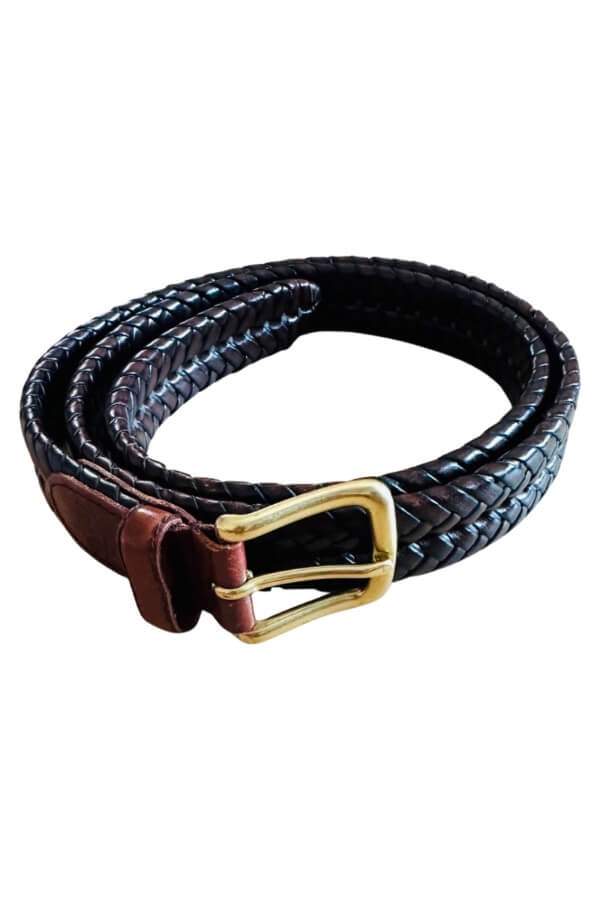 FOSSIL mens braided leather belt